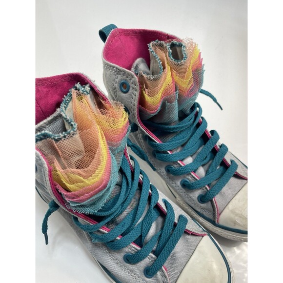 Women’s Converse Shoes Size 3 Multicolor Fun Shoes In Excellent Condition - Picture 6 of 16